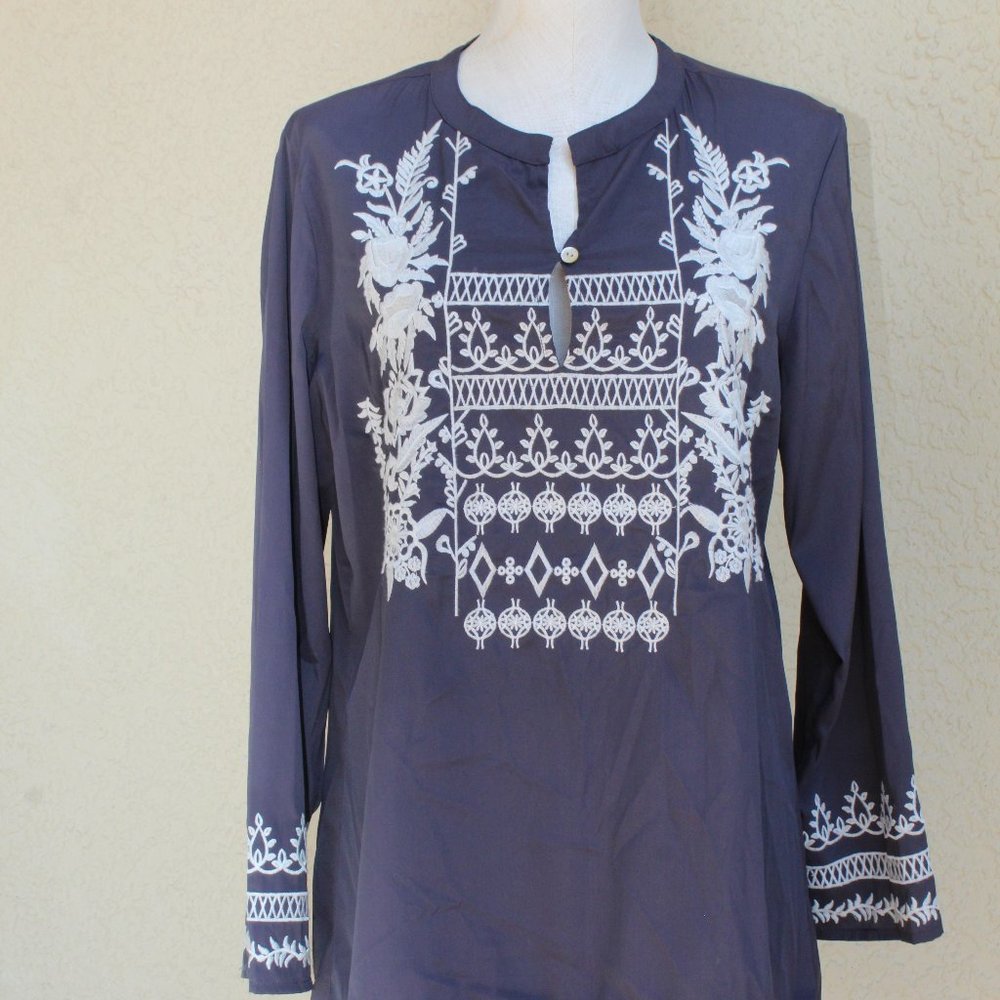 Embroidered Long Sleeve Tunic